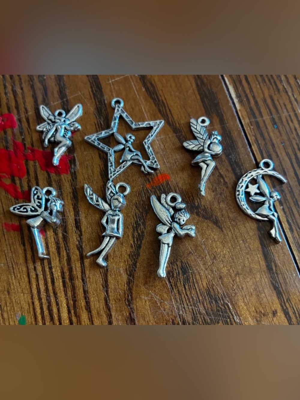 Silver tone Fairy Charms Accessories - Set of Decorative Pendants